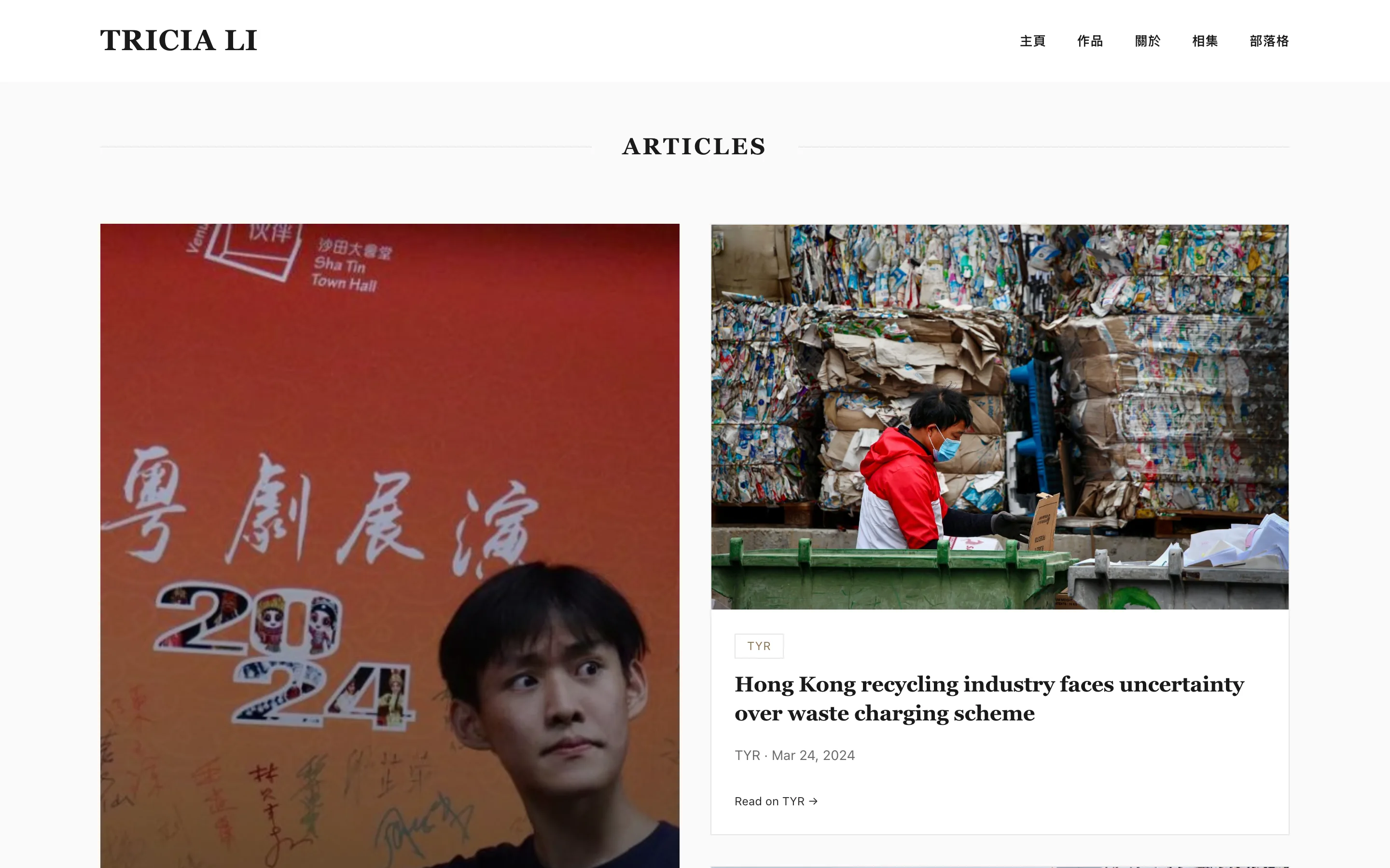 按作品類別整理已刊文章